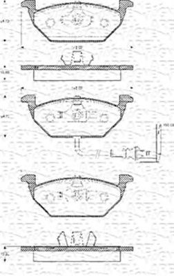 MAGNETI MARELLI 363702161106 -  Комплект тормозных колодок, дисковый тормоз